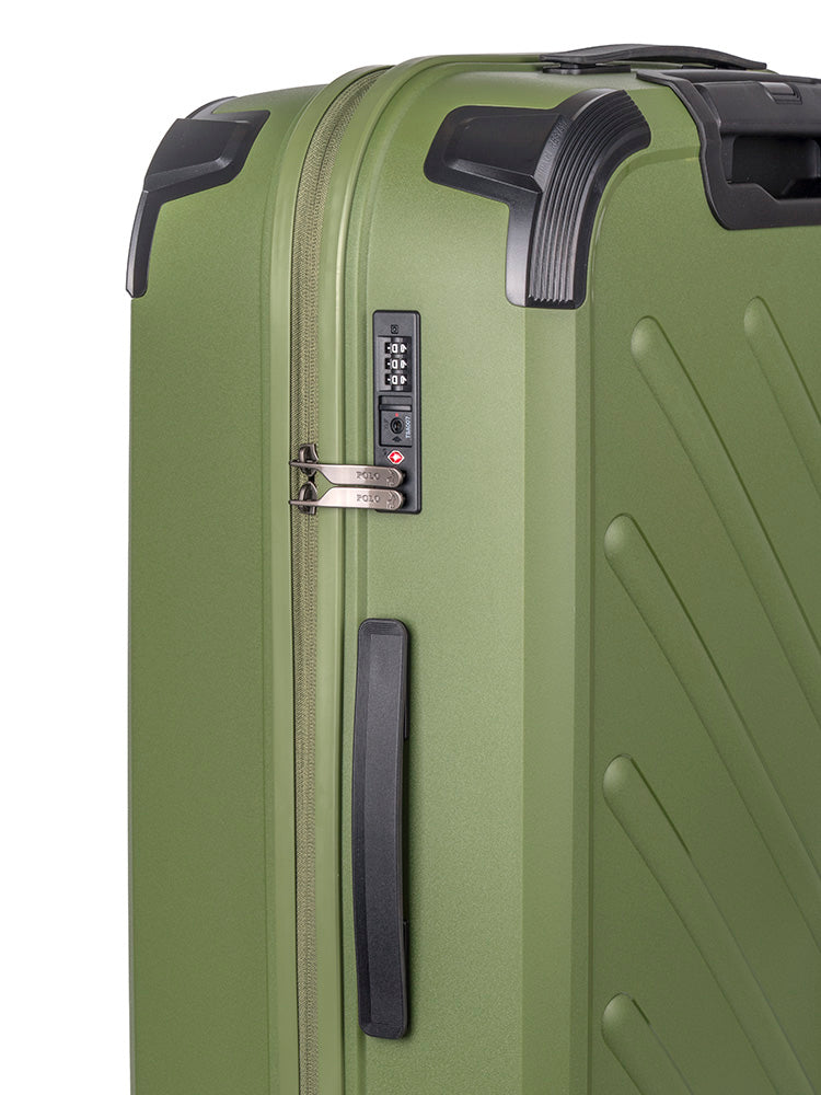 Polo Sport Large 4 Wheel Trolley Case Green