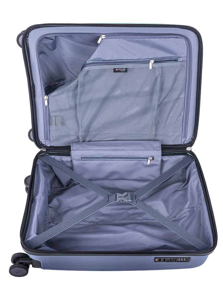Cellini Flexilite 4 Wheel Trolley Carry On Blue