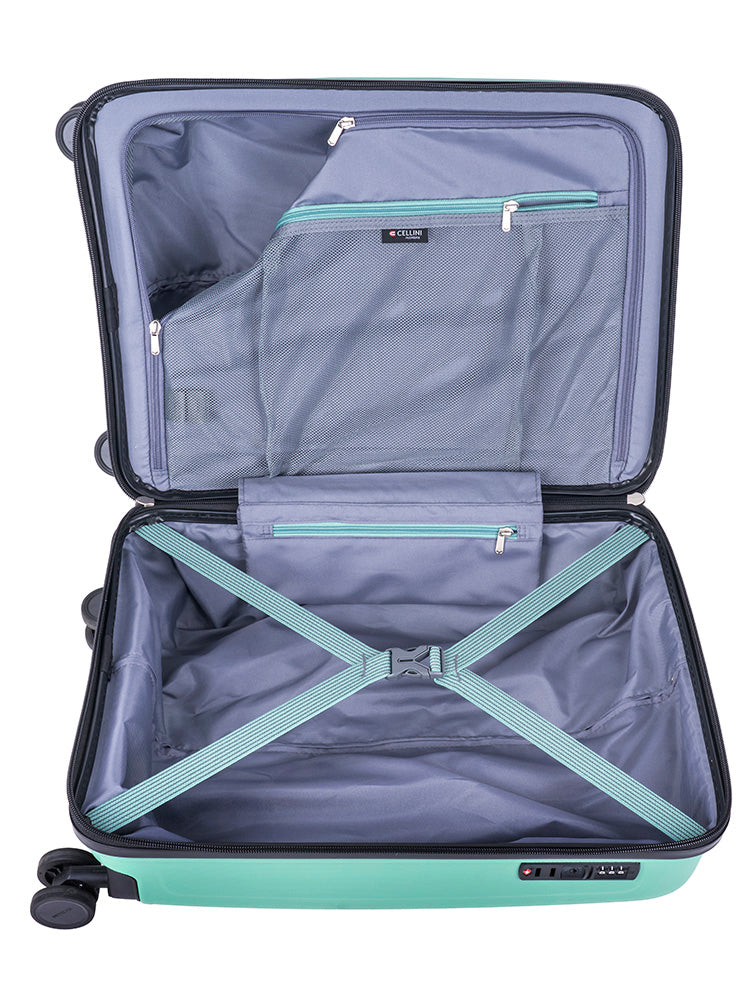 Cellini Flexilite 4 Wheel Trolley Carry On Green