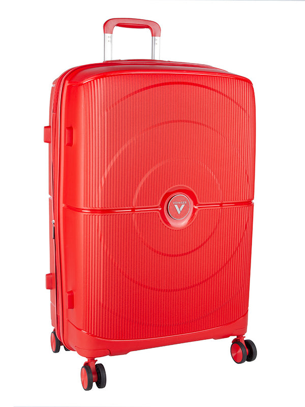 Voyager Aeon Large 4 Wheel Trolley Case Red