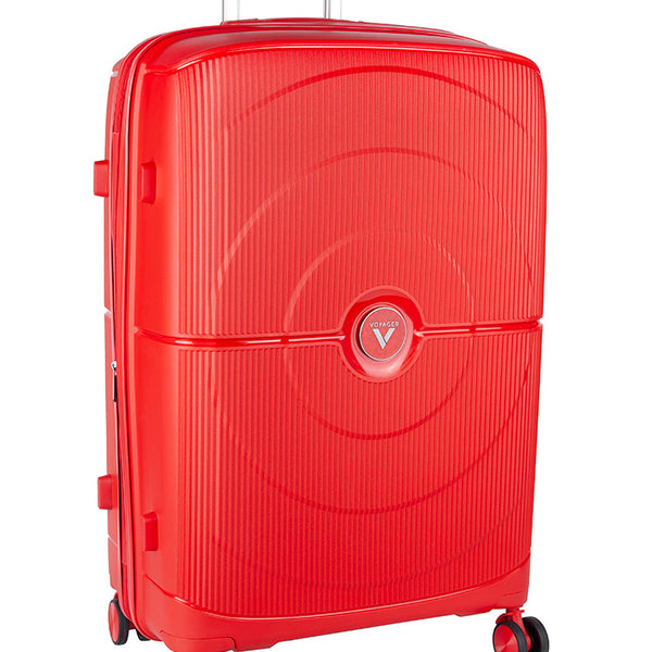 Voyager Aeon Large 4 Wheel Trolley Case Red Saleys Travel Goods