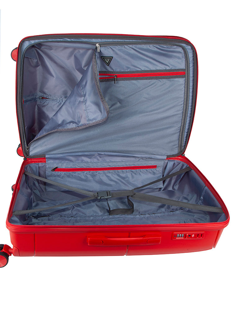 Voyager Aeon Large 4 Wheel Trolley Case Red