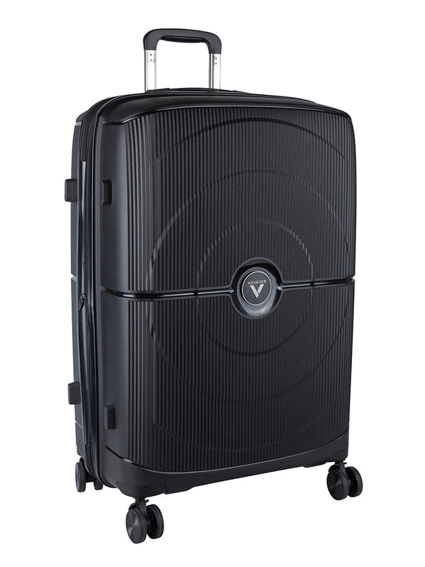 Voyager Aeon Large 4 Wheel Trolley Case Black