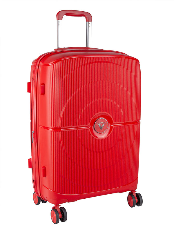 Voyager Aeon Medium 4 Wheel Trolley Case Red
