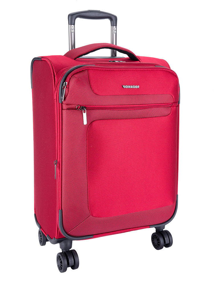 Voyager Istria 4 Wheel Carry On Trolley Red