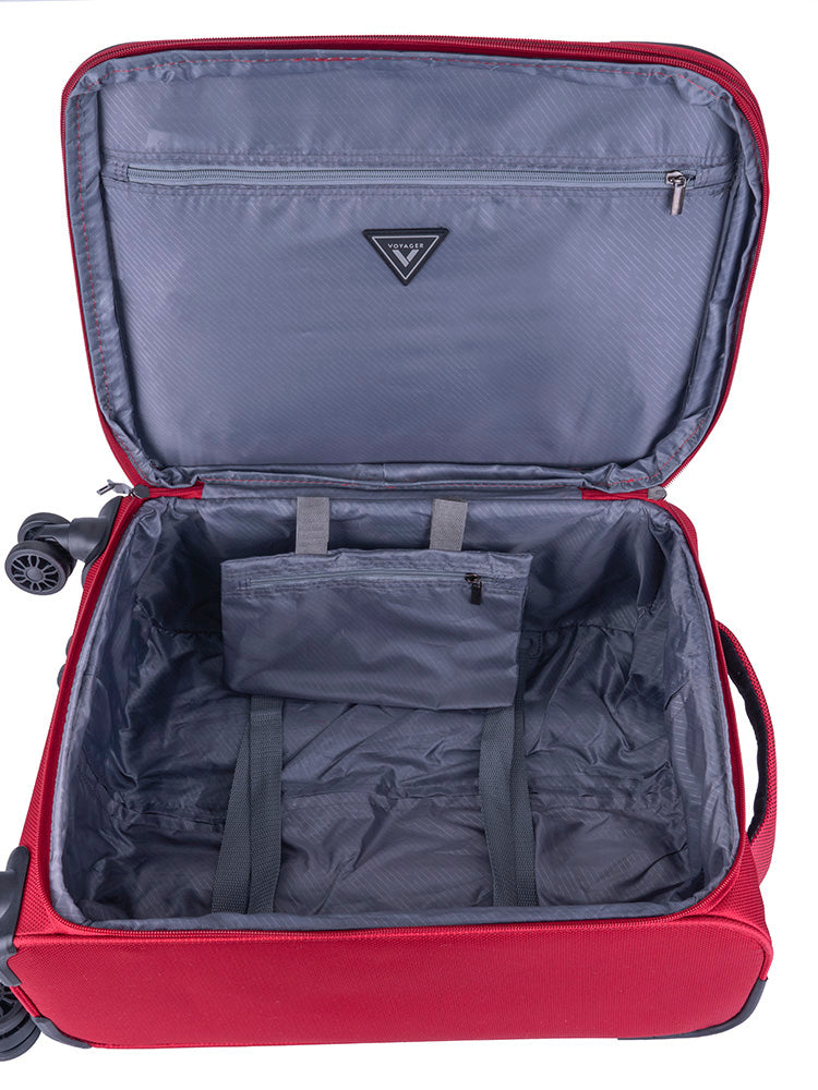 Voyager Istria 4 Wheel Carry On Trolley Red
