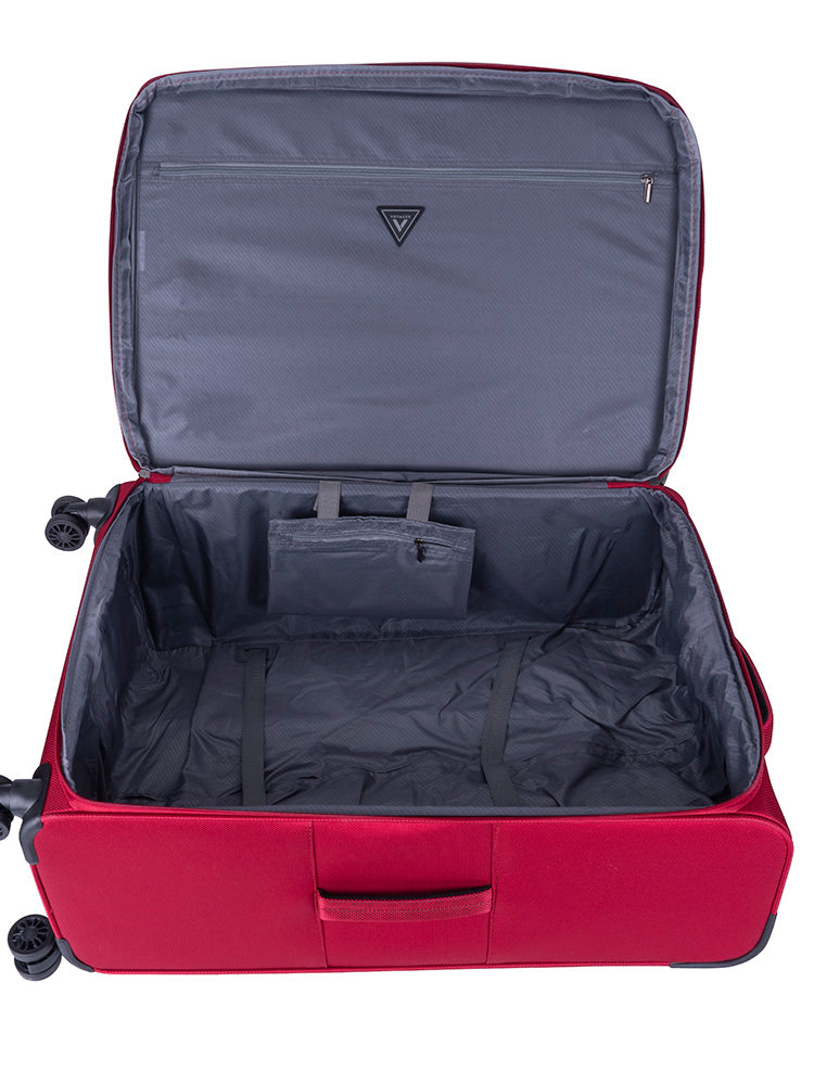 Voyager Istria Large 4 Wheel Trolley Case Red