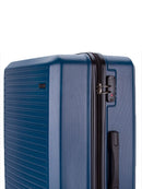 Voyager Mahe Large 4 Wheel Trolley Case Navy