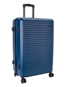 Voyager Mahe Large 4 Wheel Trolley Case Navy