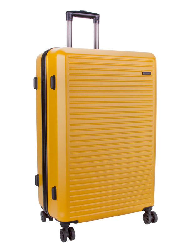 Voyager Mahe Large 4 Wheel Trolley Case Dark Yellow