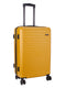 Voyager Mahe Medium 4 Wheel Trolley Case Dark Yellow