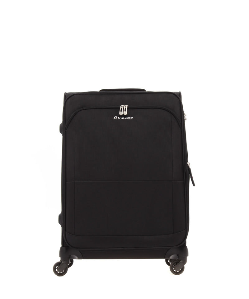 Travelite Flash 54cm Carry on Trolley Case -Black