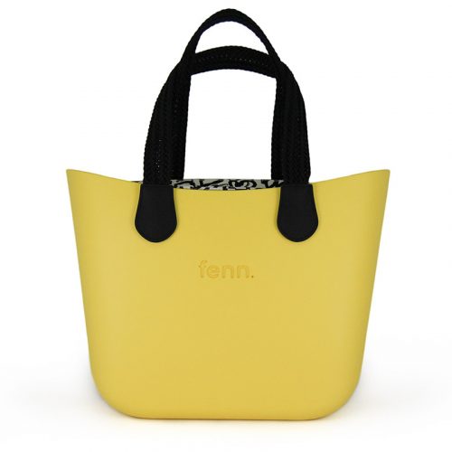 Fenn Original Collection Yellow – pattern 48 inner – silver zip – blackwoven handle