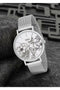 Q&Q Pattern Dial Silver Color Ladies Wrist Watch