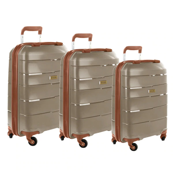 Cellini Spinn 3 Piece Luggage Set Mink