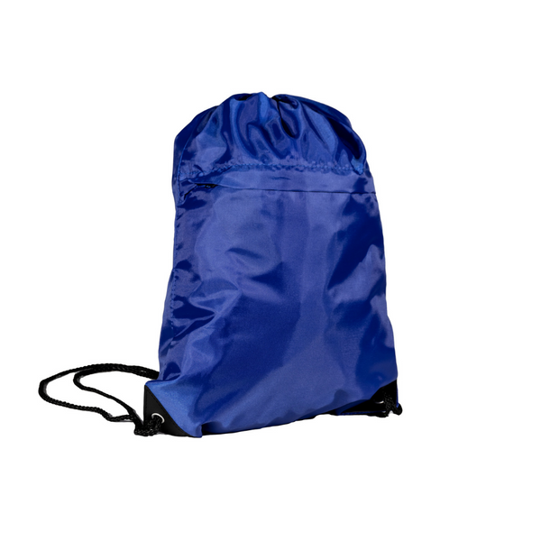 String backpack with front zip pocket