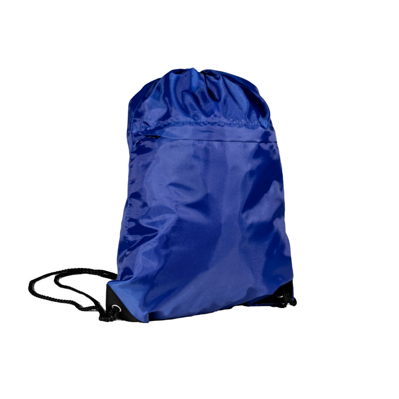 String backpack with front zip pocket