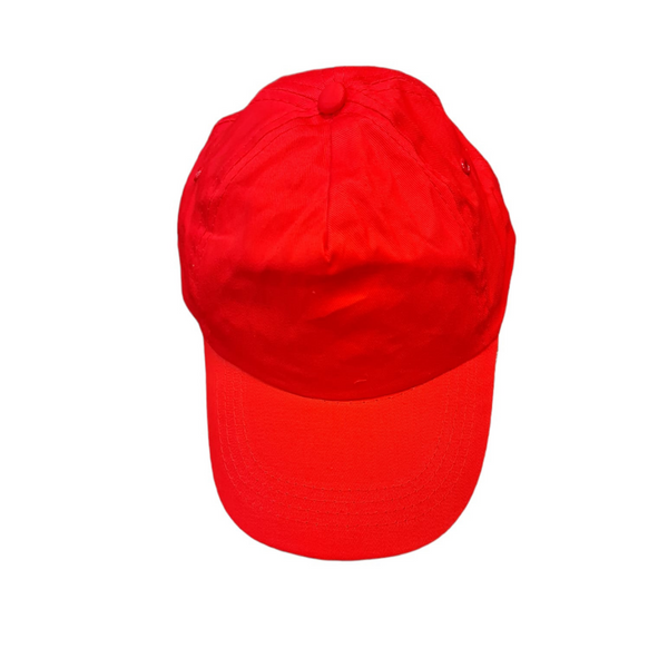 5 Panel cotton cap Red