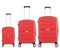 Tosca Rogue 3 Piece Luggage Trolley Set Red