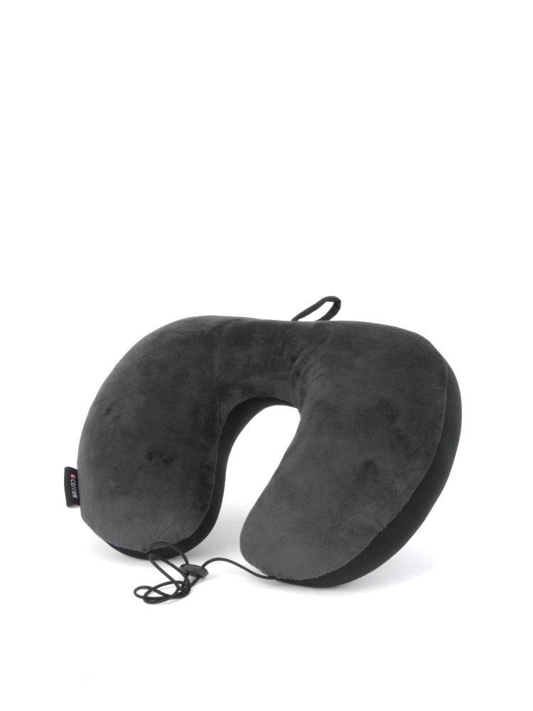 Cellini Suede Microbeads Travel Pillow Black