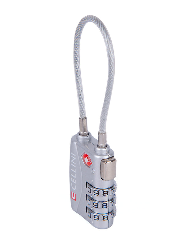 Cellini Accessories Tsa Cable Lock Silver