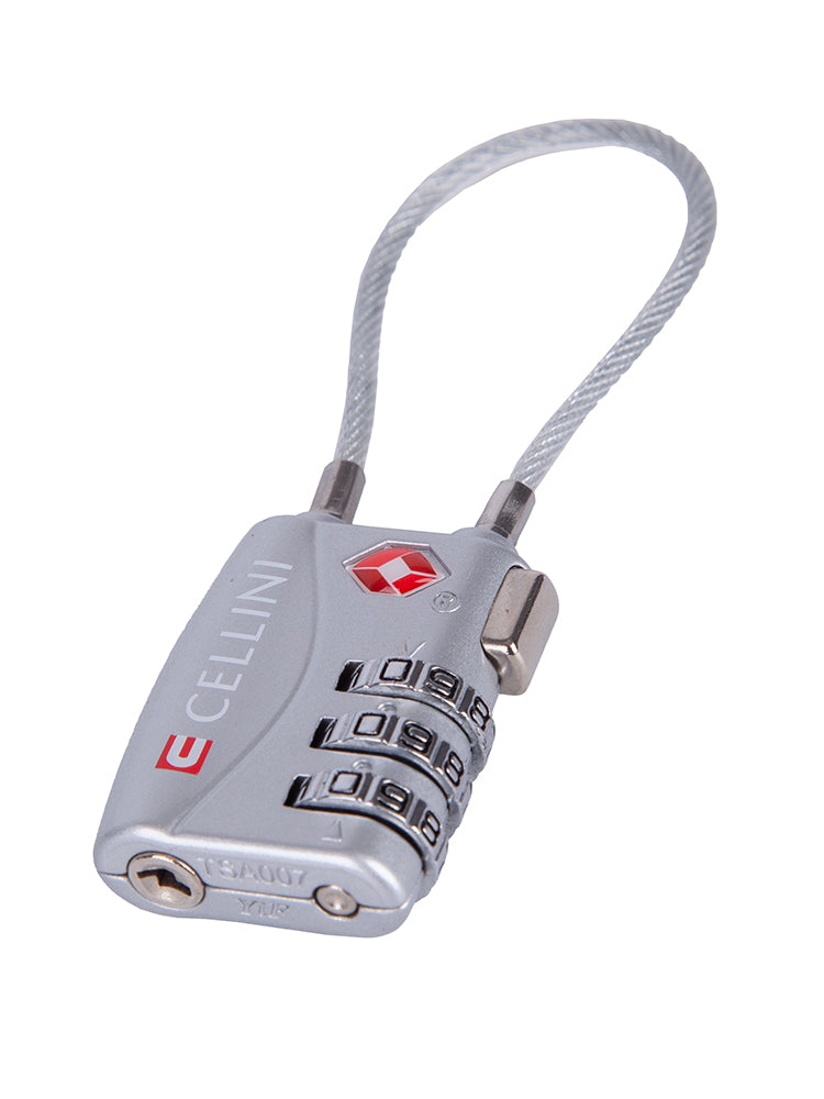 Cellini Accessories Tsa Cable Lock Silver