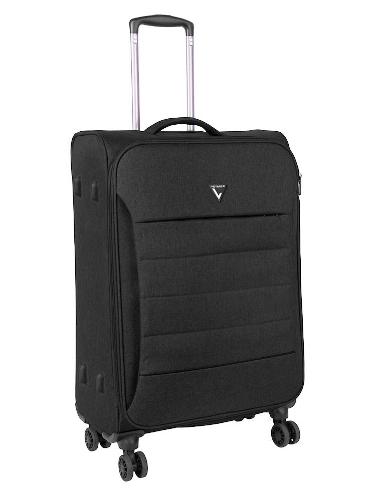 Voyager Getaway 4 Wheel Trolley 3 Piece Set -Black