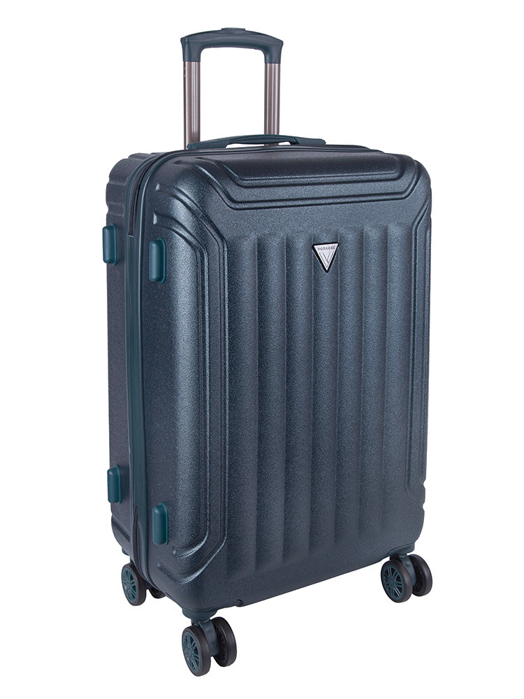 Voyager Duro Large 4 Wheel Trolley Case Green