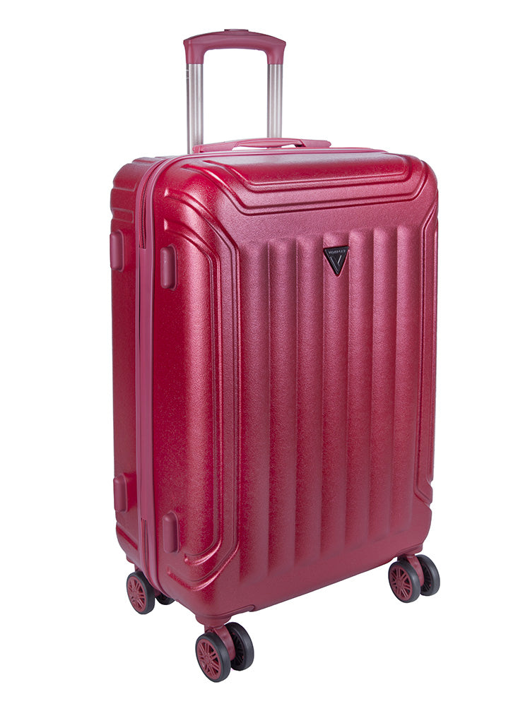 Voyager Duro Medium 4 Wheel Trolley Case Red