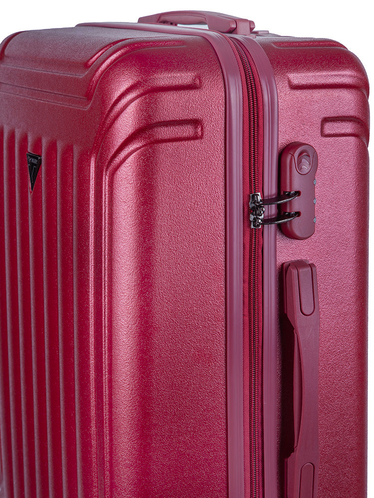 Voyager Duro Medium 4 Wheel Trolley Case Red