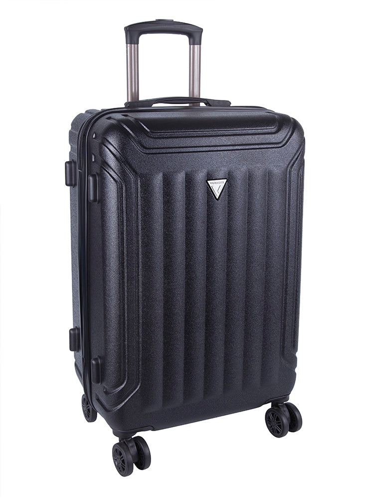 Voyager Duro Medium 4 Wheel Trolley Case Black