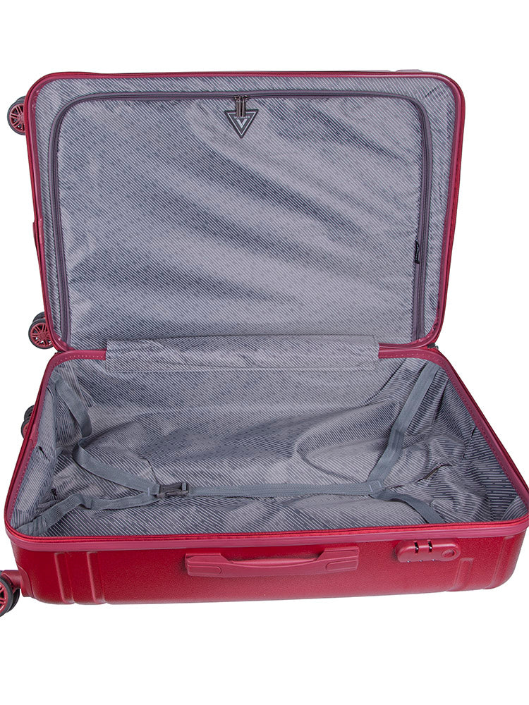 Voyager Duro Large 4 Wheel Trolley Case Red