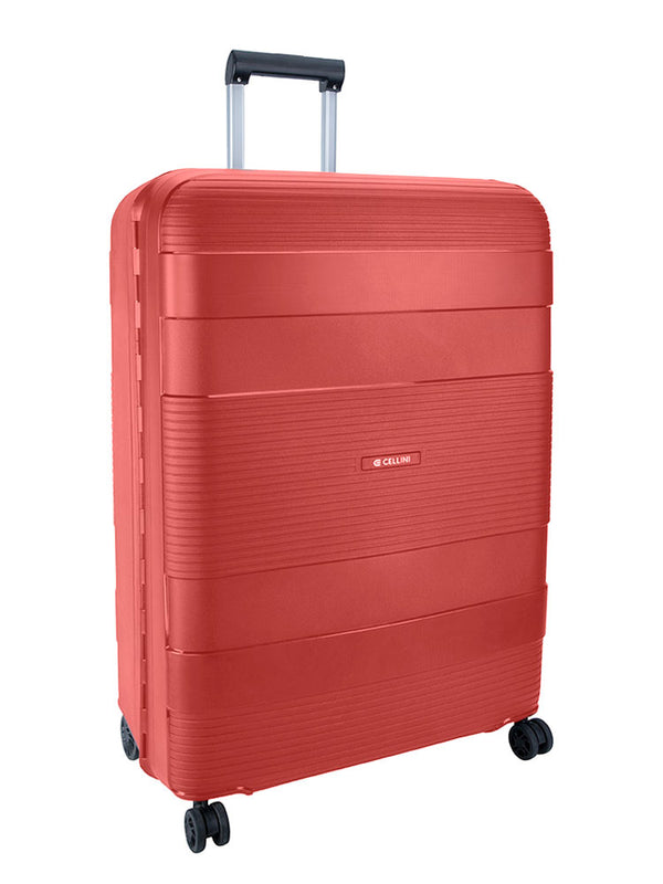 Cellini Safetech Large 75cm 4 Wheel Trolley Case Orange