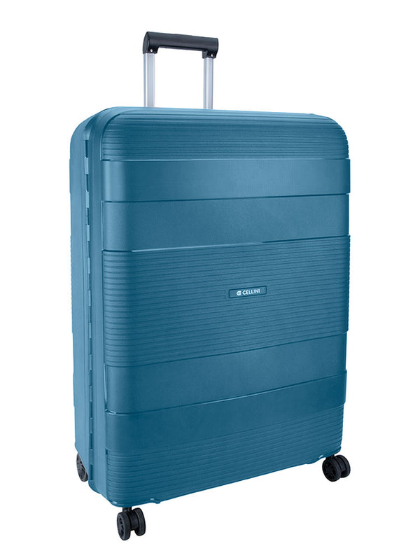 Cellini Safetech Large 75cm 4 Wheel Trolley Case Blue