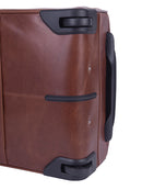 Cellini Infiniti Leather Business Case on Wheels Brown