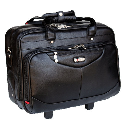 Workmate leatherette soft laptop trolley