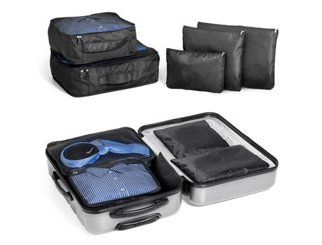 Pack-it 5pc Luggage Cubes Black