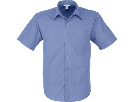 Mens Short Sleeve Micro Check Shirt