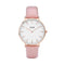 Cluse Eggshell white and rose gold with pink leather strap