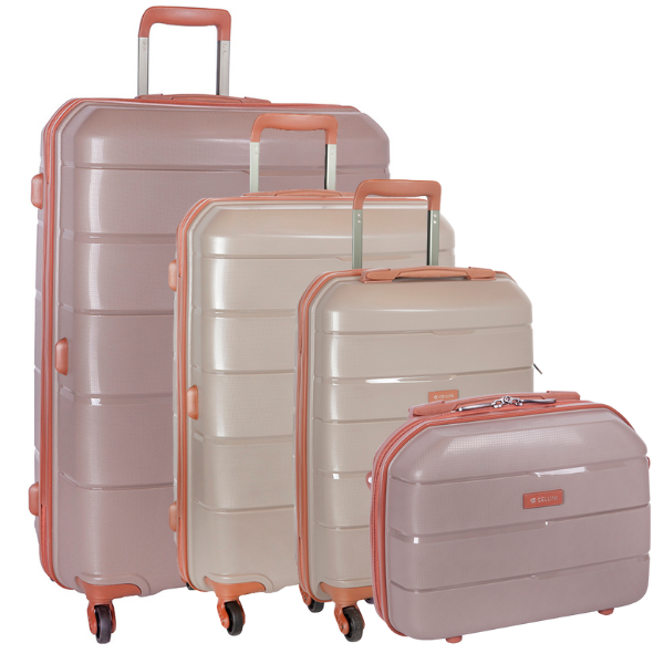 Cellini Spinn Set of 3 + Beauty Case Mink/ Tan