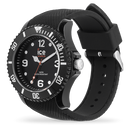 ICE sixty nine - Black large size watch with a textured silicone strap