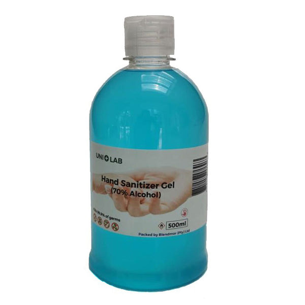 UNI+LAB Hand Sanitizing Gel 500ml Bottle 70% Alcohol Content – Each