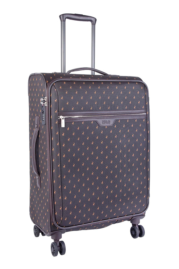 Polo Signature Luggage Large Trolley Case Brown