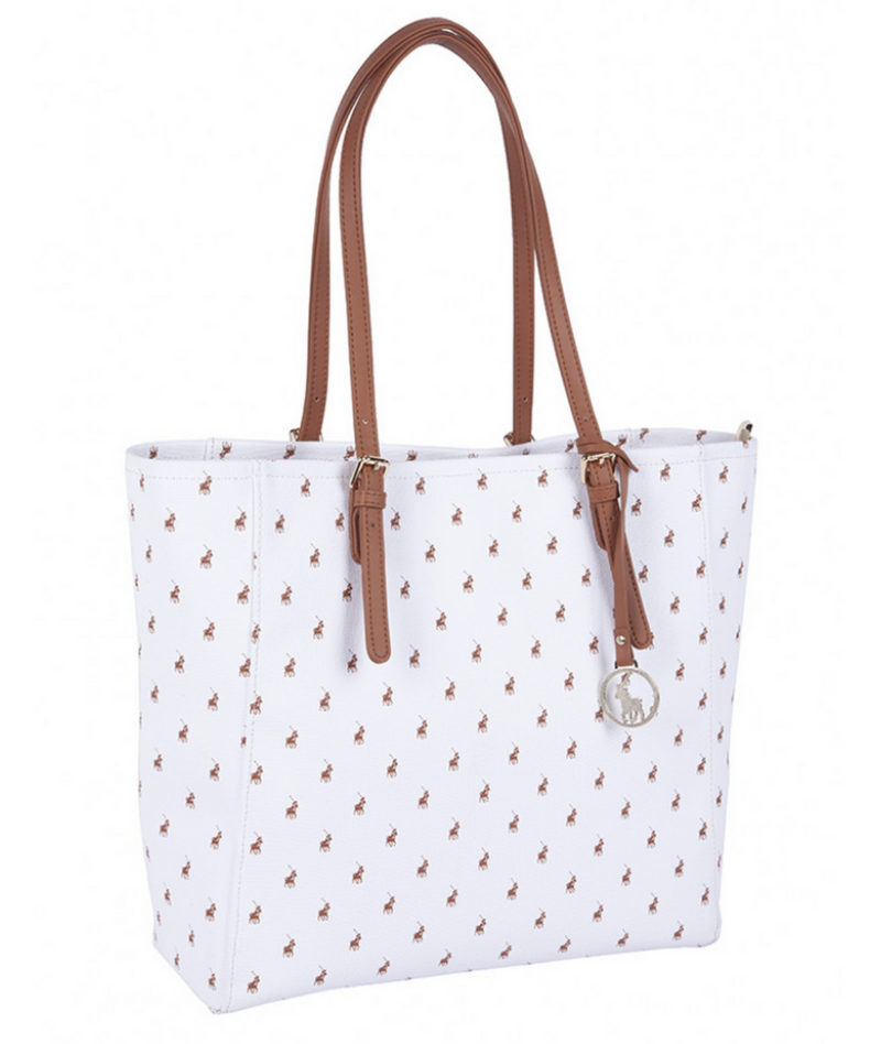 Polo Iconic Tote Handbag White Saleys Travel Goods