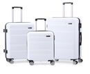 Pierre Cardin Gasper Luggage Spinner 3 Piece Set White