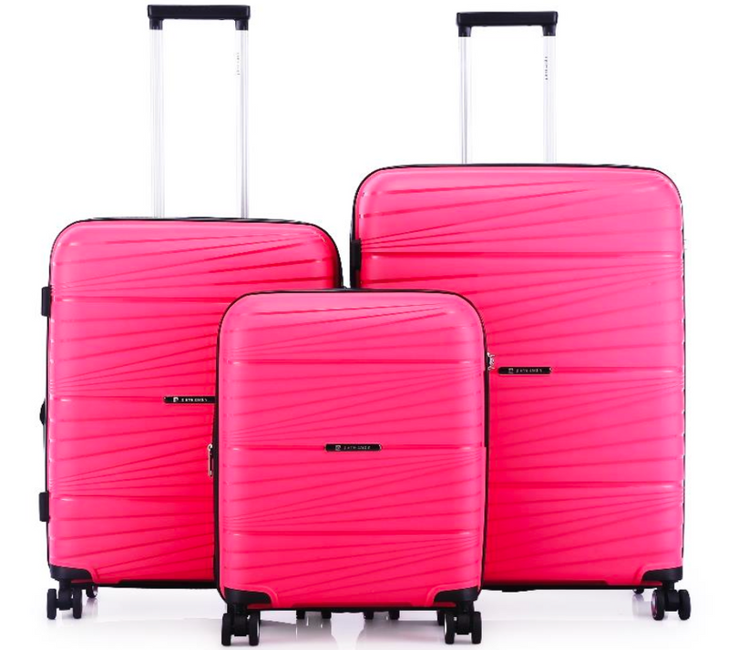 Pierre Cardin Montpellier Luggage Spinner 3 Piece Set Pink