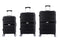 Tosca Rogue 3 Piece Luggage Trolley Set  | Black