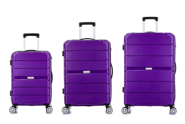 Tosca Rogue 3 Piece Luggage Trolley Set  | Purple