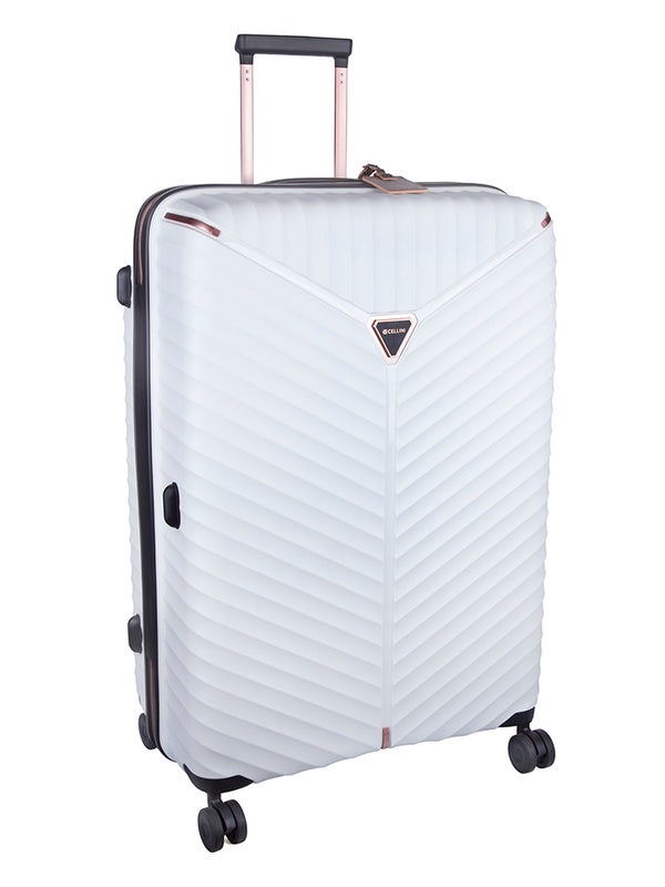 Cellini Allure Hardshell Large 4 Wheel Trolley Case White