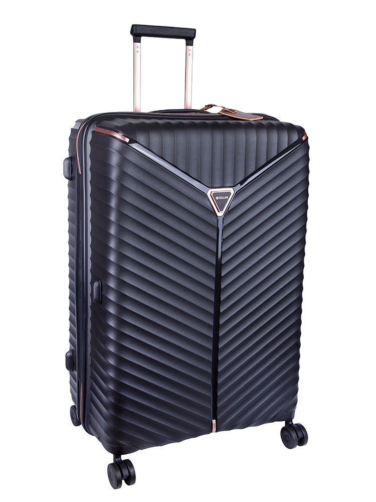 Cellini Allure Hardshell Large 4 Wheel Trolley Case Black